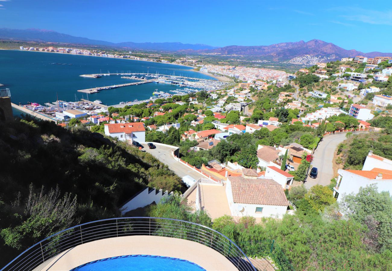 Villa à Rosas / Roses - LA CASUCA TRES BELLE VILLA CASUCA 4ch,magnifique vue mer,PISCINE,WIFI,PARKING